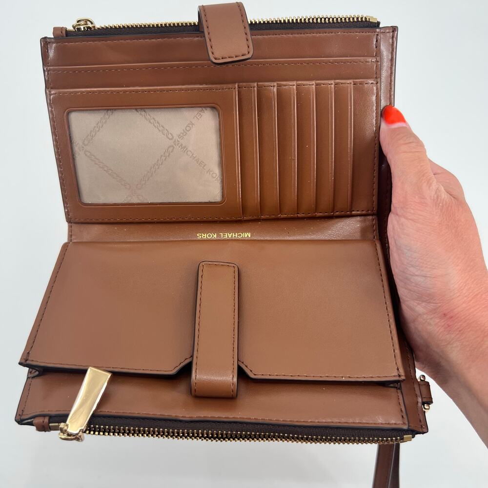 Michael Kors Sinclair Brown Multi Tote & matching Wallet limited edition pink - Picture 12 of 14